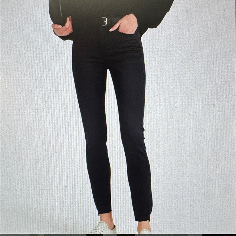 FRAME Black Le High Skinny Stretch Raw Hem Women's SIZE 28